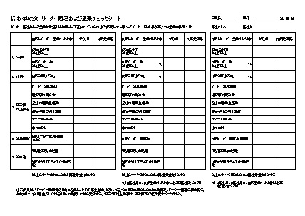 リーダー認定ﾁｪｯｸｼｰﾄ画像