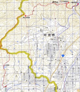 鳩吹山GPS軌跡