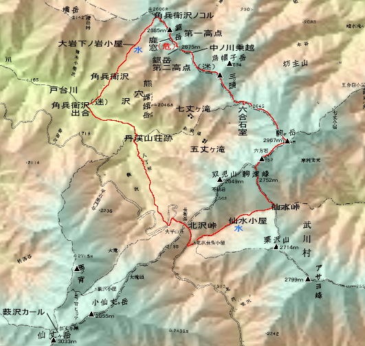 鋸岳核心部ルート5