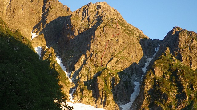 前穂高北尾根Ⅳ峰正面壁北条新村ルート