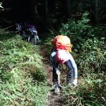 登山道の草刈り